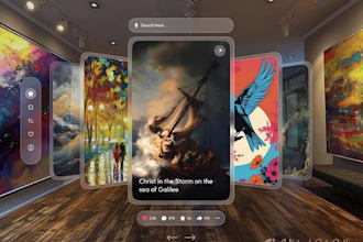 build 3d virtual art gallery, virtual exhibition hall website and mobile app