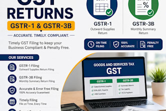 handle your monthly gst returns and pf compliance