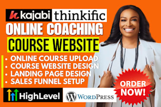 build thinkific course website thinkific landing page kajabi sales funnel