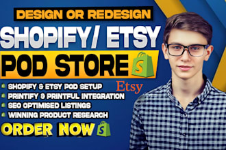do print on demand store, shopify pod store, printify, printful, etsy pod store
