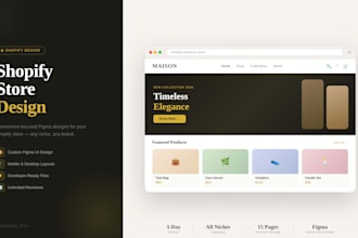 design a stunning shopify store UI in with mobile responsive layout