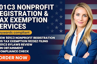 register your 501c3 nonprofit and file irs tax exemption 1023ez with eins
