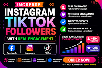 increase instagram tiktok followers with real engagement