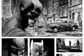 draw a very professional comic book page illustration