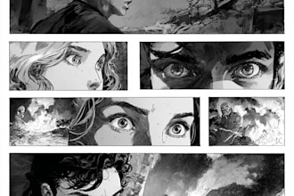 draw comic book page, graphic novel, comic book page
