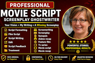 movie script screenwriting screenplay pilot feature film tv series script recap
