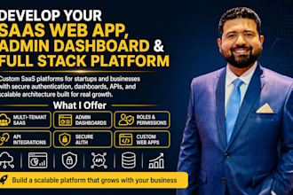 make saas web app, admin dashboard, and full stack platform
