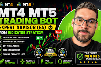 develop mt4 mt5 trading bot expert advisor from indicator strategy with alerts