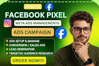 install meta pixel, setup and manage facebook ads campaign boost shopify sales