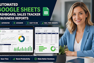 create automated google sheets dashboard sales tracker and business report