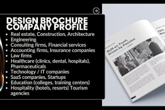 design corporate brochure, pdf brochure, flyer, brand booklet, company profile