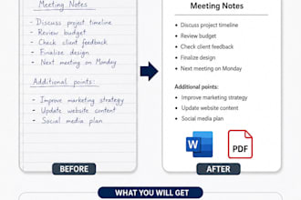 convert handwritten notes or documents into digital document