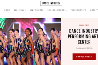 design wix art school website dance academy website ballet school website