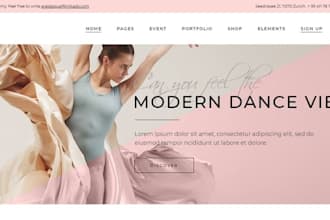 design wix dance academy website ballet school website