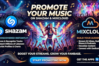 do best organic shazam mixcloud music promotion using email ads campaign