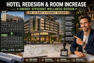 redesign hotel to increase room count with energy efficient wellness pe stamp