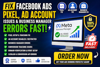 fix facebook ads pixel ad account issues and business manager errors fast