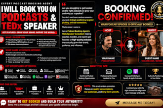 book you on podcasts, tedx speaker opportunities and grow your authority