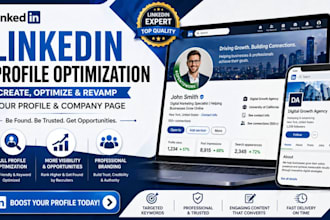 optimize, revamp and create linkedin profile and setup linke din for success