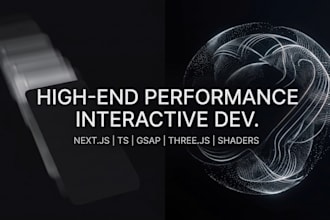 a high end interactive website with gsap and threejs