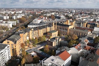 create stunning aerial city visual, urban photography content,dynamic layout,dwg