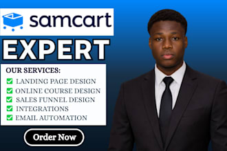 create samcart thrivecart sales funnel online course landing page, clickfunnel