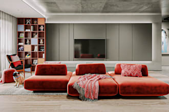 do 3d apartment interior design, rental apartment, airbnb, small apartment