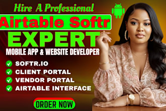 design a responsive softr io, softr website, softr portal, softr membership site