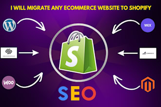 migrate wix to shopify, wordpress migration, squarespace, woocommerce to shopify