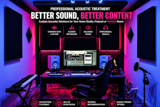 design acoustic treatment for your home studio podcast or youtube room