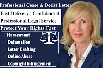 draft a professional cease and desist letter, UK solicitor,