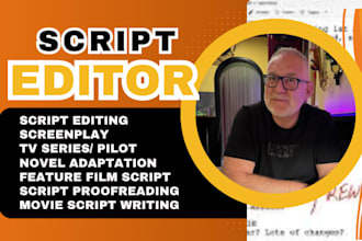 script editing, screenplay formatting proofread, do script coverage, script edit