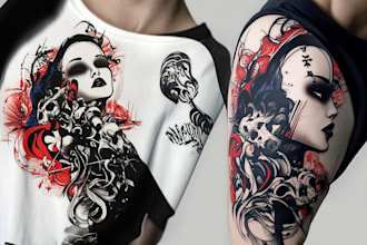 create custom cyber sigil tattoo illustration