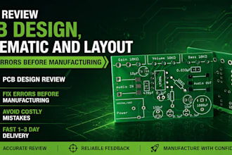 review and fix pcb design, schematic and layout errors for manufacturing