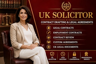be your UK solicitor, legal contract, legal agreement, employment contract