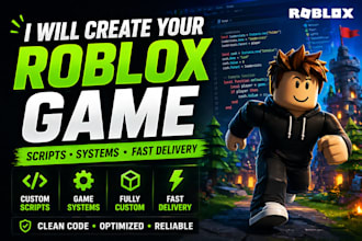 create a custom roblox game or script
