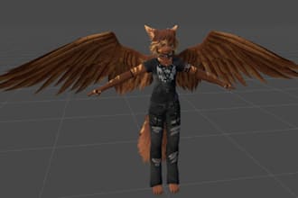 create 3d character models, vrchat avatar, vtuber character