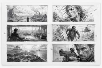 create a cinematic storyboard for your film or animation