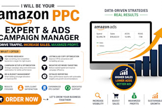 be your amazon PPC expert and ads campaign manager