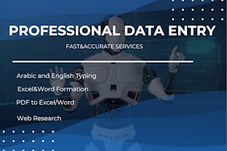 do professional arabic data entry and fast typing