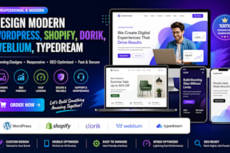 design modern wordpress shopify dorik weblium typedream website