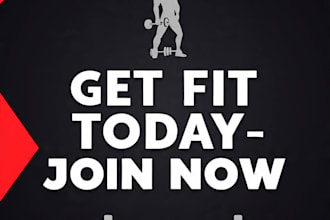 design modern gym fitness poster and flyer in 6 hours