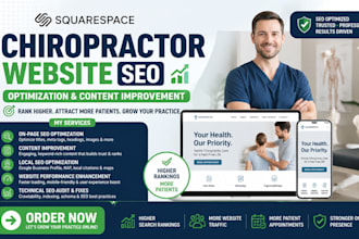 fix squarespace chiropractor website SEO optimization content improvement