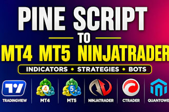code tradingview pine script strategy to ninjatrader, mt4, mt5, quantower, cbot