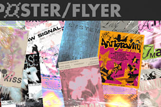 design a unique poster for your music event, rave, dj set