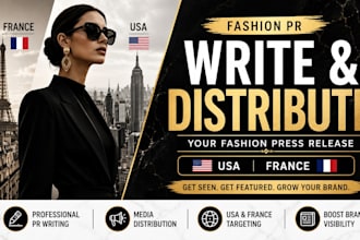 help you write and distribute your fashion press release to top site in france