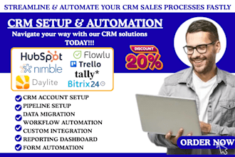 automate tally so daylite flowlu trello nimble hubspot bitrix24 crm integration