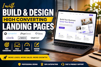 build convertri pagecloud brizy cloud dorik jimdo  landing pages template design