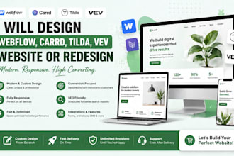 design webflow carrd tilda vev website redesign website develop webflow website
