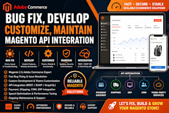bug fix, develop, customize, maintain ecommerce magento migrate api integration